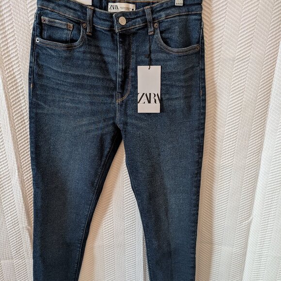 NWT Zara Women’s “The 80’s High Waist Skinny” Jeans Indigo Size 10 Casual - Picture 4 of 9